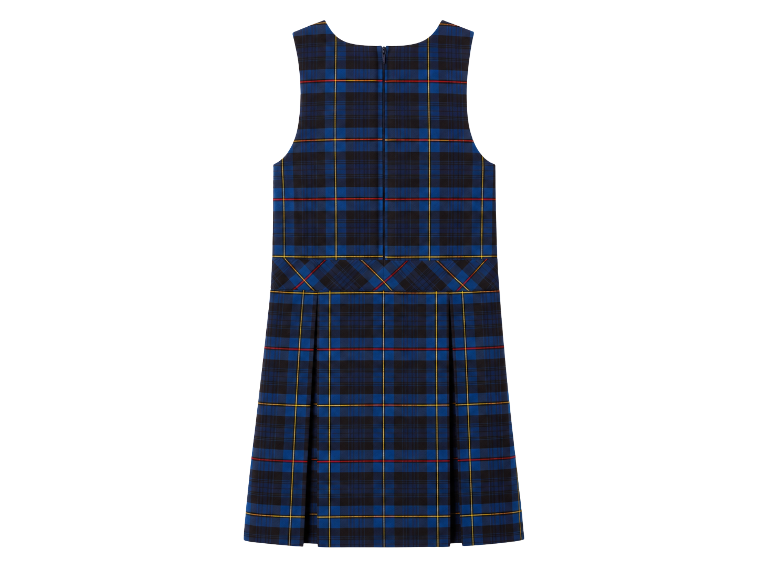 School Plaid Box Pleat Jumper Navy Royal Blue | B2B Low MOQ Wholesale
