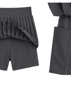 School Pleated Pull-On Skort Charcoal Grey | B2B Low MOQ Wholesale