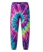 Tie Dye Trousers Purple Pink Blue Green and Yellow Spiral Design | B2B Low MOQ