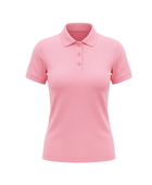 B2B Women’S Polo Shirt Pink Low MOQ Schoolwear Manufacturer