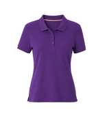 School Short Sleeve Fitted Stretch Piqué Polo Purple | B2B Low MOQ Wholesale