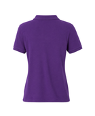 School Short Sleeve Fitted Stretch Piqué Polo Purple | B2B Low MOQ Wholesale