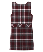 School Plaid Box Pleat Jumper Burgundy Grey White | B2B Low MOQ Wholesale