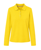 School Long Sleeve Fitted Picot Collar Polo Yellow | B2B Low MOQ Wholesale