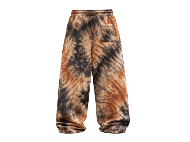 Tie Dye Baggy Trousers Brown Black and Beige All Over Design | B2B Low MOQ