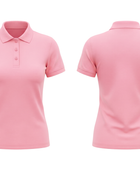 B2B Women’S Polo Shirt Pink Low MOQ Schoolwear Manufacturer