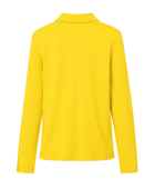 School Long Sleeve Fitted Picot Collar Polo Yellow | B2B Low MOQ Wholesale