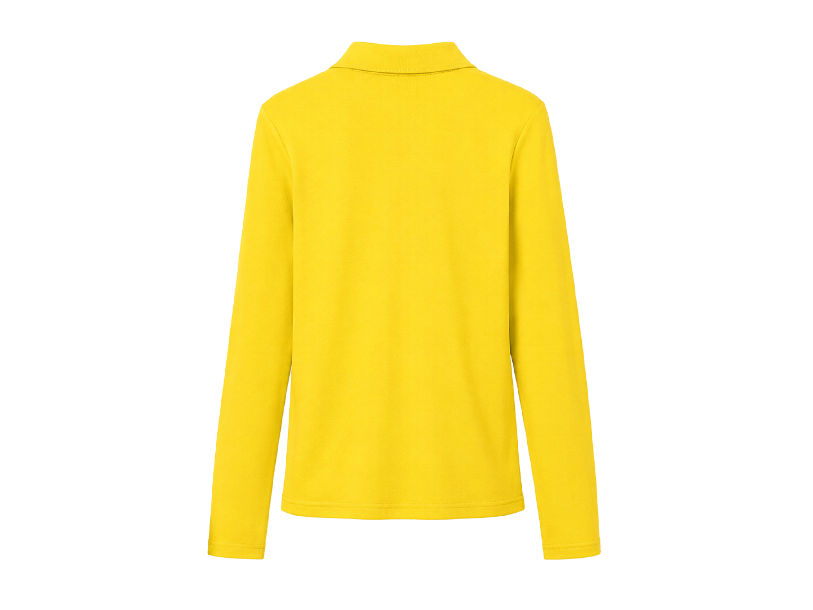 School Long Sleeve Fitted Picot Collar Polo Yellow | B2B Low MOQ Wholesale