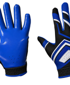 Custom Blue Black American Football Gloves | Wholesale Team Gloves for Bulk Orders