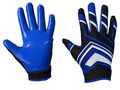 Custom Blue Black American Football Gloves | Wholesale Team Gloves for Bulk Orders