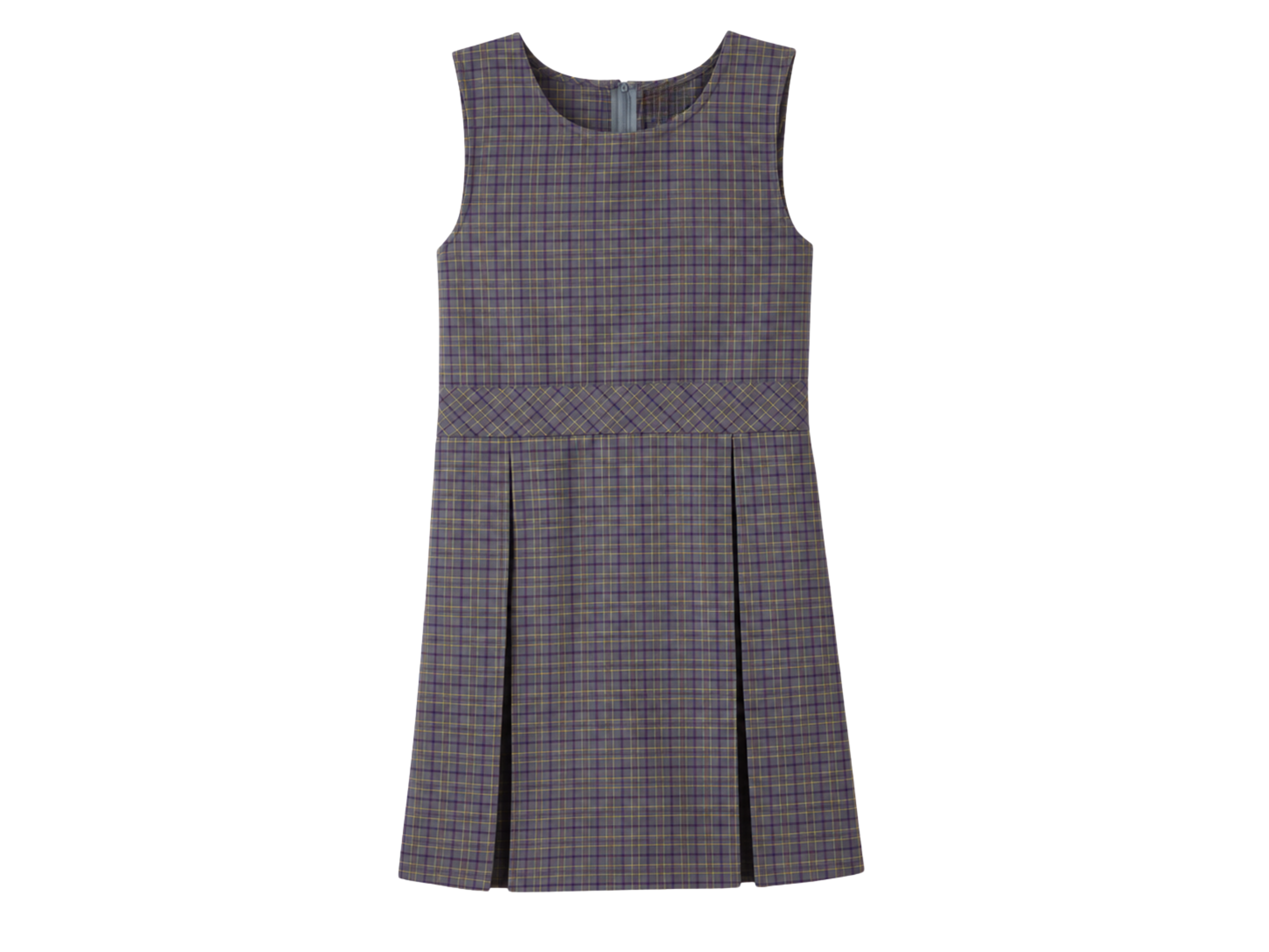 School Plaid Box Pleat Jumper Grey | B2B Low MOQ Wholesale
