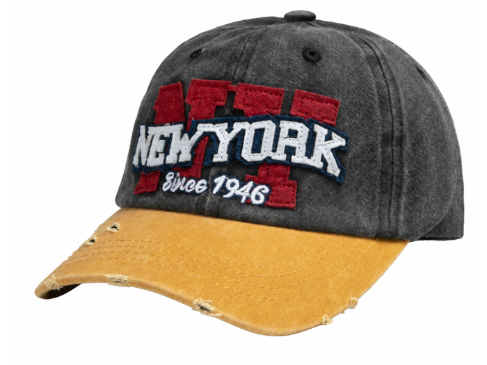 Custom Double Tone Embroidered Acid Wash Cap B2B