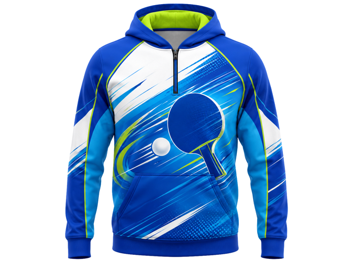 CUSTOM PING PONG QUARTER-ZIP HOODIE