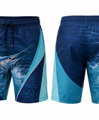 Custom Navy Ocean Fishing Shorts | Wholesale Sublimated Outdoor Shorts for Bulk Orders