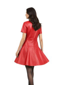 Women’s Genuine Leather Skater Dress Wholesale | Custom Private Label Party Dress Manufacturer