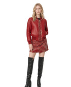 Women’s Genuine Sheep Leather Studded Bomber Jacket Wholesale | Custom Private Label Manufacturer