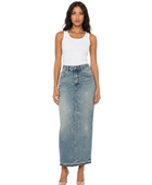 Custom Women’s Straight Denim Maxi Skirt for Private Labels