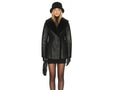 Women’s Lambskin Leather Business Coat Wholesale | Shearling Collar Winter Coat Manufacturer