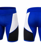 Blue/White/Black Wrestling Shorts – Custom Team Uniform, Performance Sportswear, Wholesale Bulk