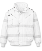 Custom Bomber Jacket White/Grey Workwear B2B