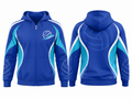 Custom Blue Volleyball Hoodie Jacket – Wholesale Team Warm-Up Hoodie for Clubs