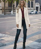 Women’s White Lambskin Leather Coat Wholesale Custom Private Label Leather Outerwear Manufacturer