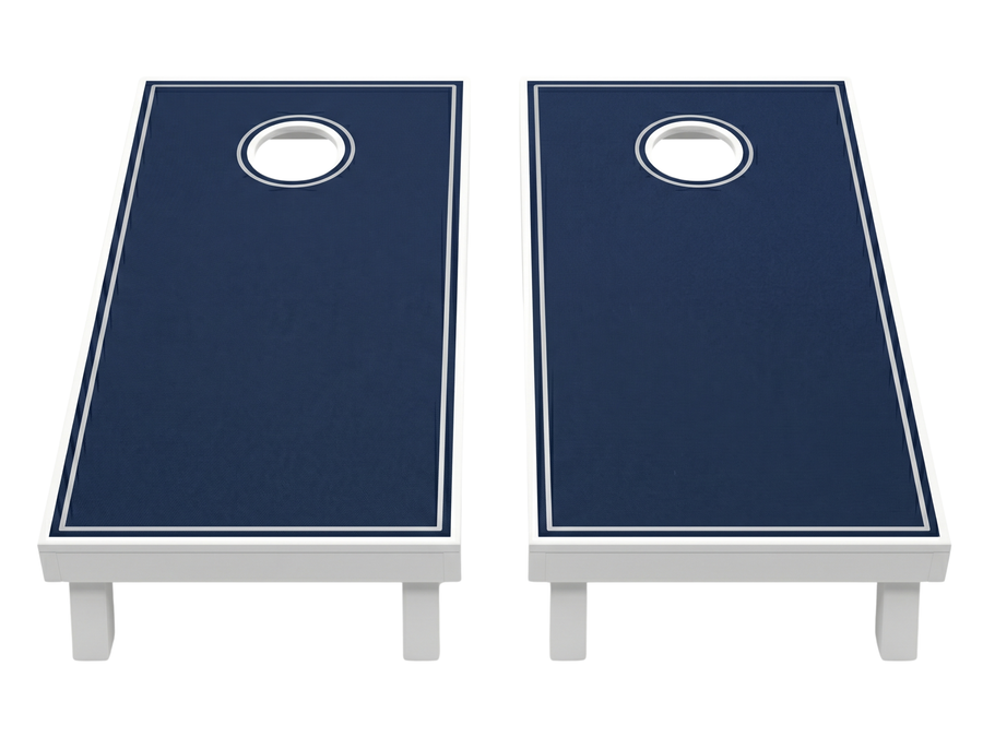Custom Cornhole Board Set – Navy Blue Outdoor Game Boards for Wholesale Event Buyers design preview