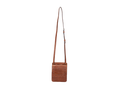 B2B Leather Flap Crossbody Bag Brown Low MOQ Manufacturer