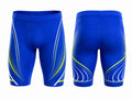 Custom Track & Field Compression Shorts | Wholesale Athletics Sprint Shorts | Blue White Green | Apparels Bridge