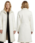 Women’s White Lambskin Leather Penny Lane Coat Wholesale Custom Private Label Shearling Outerwear Manufacturer