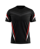 Custom Cornhole League T-Shirt – Black Red Team Shirt for Wholesale Tournament Buyers