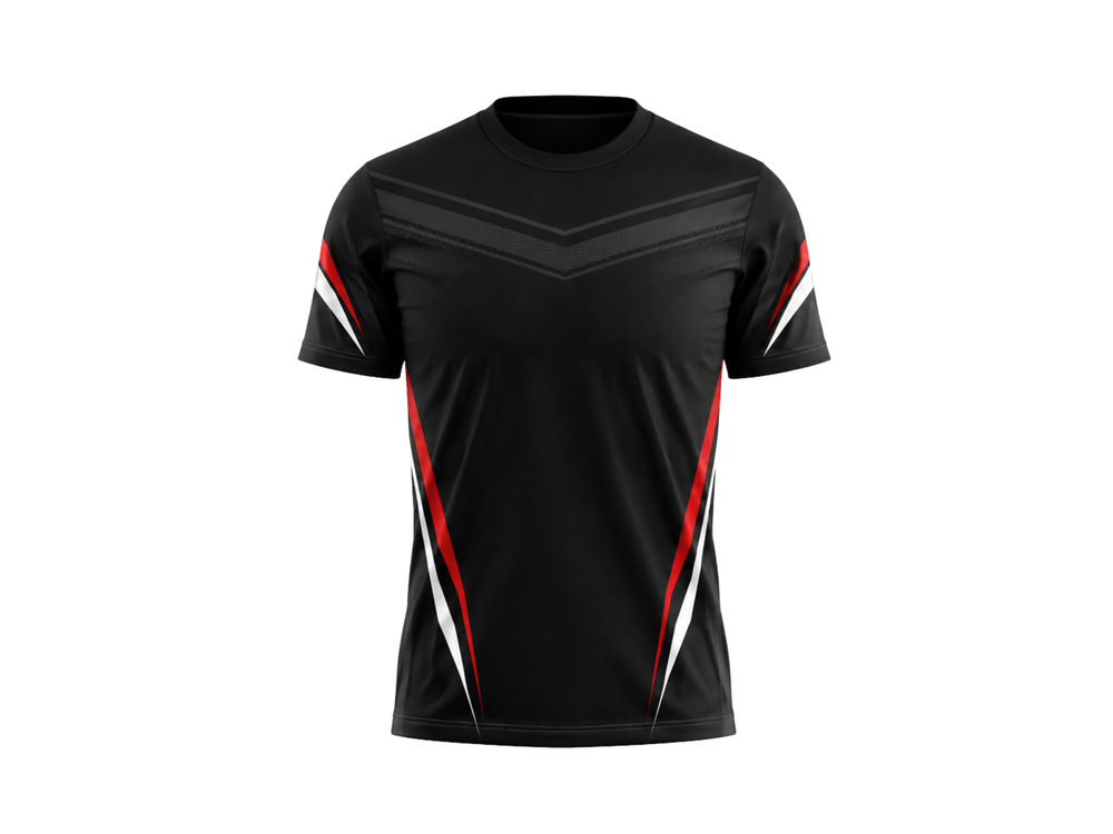 B2B Cornhole League T-Shirt Black Red Team Shirt for Wholesale Tournament Buyers front design preview