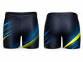 Custom Navy Volleyball Spandex Shorts – Blue Lime Team Compression Shorts