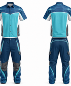 Custom Fishing Uniform – Light Blue & Teal Team Set, Wholesale, Low MOQ, Bulk Sportswear