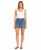 Custom Women’s Panelled Denim Mini Skirt for Private Labels