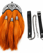 Horsehair Dress Sporran Red with Openwork Silver Cantle | B2B Low MOQ