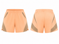 Custom Badminton Shorts Peach & Khaki, Wholesale, Low MOQ, Bulk Sportswear