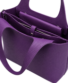 B2B Leather Tote Bag with Cutout Handles Purple Low MOQ  Manufacturer