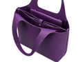 B2B Leather Tote Bag with Cutout Handles Purple Low MOQ  Manufacturer