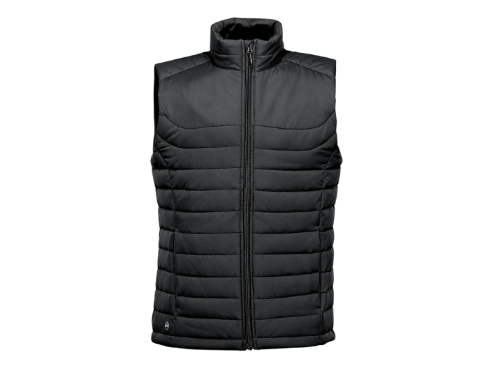 Workwear Quilted Body Warmer – Black | B2B Low MOQ Manufacturer front design preview