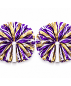 Custom Purple Gold Cheer Poms – Wholesale Cheerleading Pom Poms for Teams