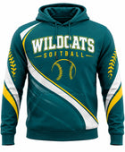 Custom Teal Softball Hoodie – Wholesale Team Pullover Hoodie for Clubs
