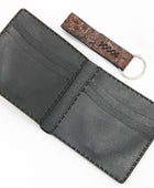 Custom Brown Crocodile Embossed Leather Bifold Wallet Set Wholesale Promotional Corporate Gift Manufacturer