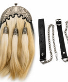 Horsehair Dress Sporran Cream with Ornamental Silver Cantle | B2B Low MOQ