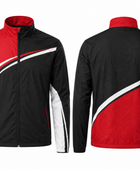 Custom Golf Rain Jacket | Wholesale Golf Club Windbreaker Jacket | Red Black White | Apparels Bridge
