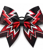 Custom Black Red Cheer Bow – Wholesale Cheerleading Hair Bow for Teams