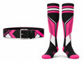 Custom Pink Softball Belt and Socks Set – Wholesale Team Uniform Accessories