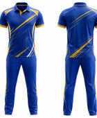 Custom Blue Cricket Kit with Trouser Sublimated Wholesale Team Uniform Set Apparels Bridge