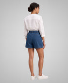 Wholesale Custom Denim Skort Manufacturer Private Label High Waist Wrap Jean Skort