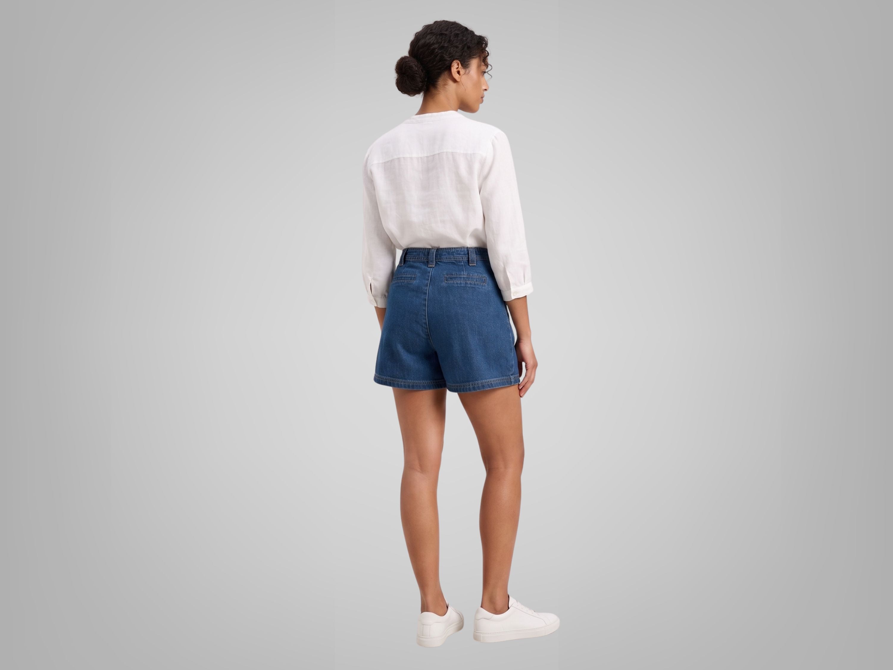 Wholesale Custom Denim Skort Manufacturer Private Label High Waist Wrap Jean Skort